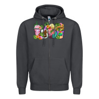 Smoke tropical coffee cups Zipper Hoodie - Zillion Design Studio