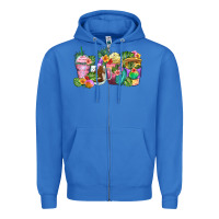 True Royal tropical coffee cups Zipper Hoodie - Zillion Design Studio