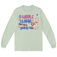 Matcha a whole llama learning going on Long Sleeve Tee - MaliasSmallBusiness