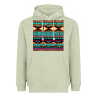 Matcha aztec turquoise gemstone seamless pattern Heavyweight Hoodie - HRA Design Shop
