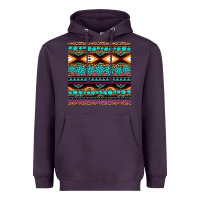 Plum aztec turquoise gemstone seamless pattern Heavyweight Hoodie - HRA Design Shop