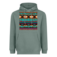 Sage aztec turquoise gemstone seamless pattern Heavyweight Hoodie - HRA Design Shop