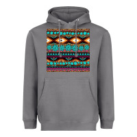 Storm aztec turquoise gemstone seamless pattern Heavyweight Hoodie - HRA Design Shop