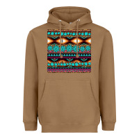 Toasted Coconut aztec turquoise gemstone seamless pattern Heavyweight Hoodie - HRA Design Shop