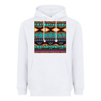 White aztec turquoise gemstone seamless pattern Heavyweight Hoodie - HRA Design Shop