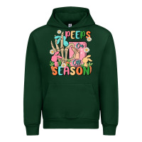 Forest Green peeps season mode on Urban Hoodie - MaliasSmallBusiness