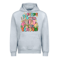 Heather Grey peeps season mode on Urban Hoodie - MaliasSmallBusiness