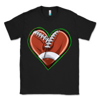 Black football heart Classic Tee - texasbilliewilder