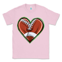 Bubblegum Pink football heart Classic Tee - texasbilliewilder