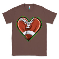 Chestnut football heart Classic Tee - texasbilliewilder