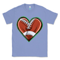 Colony Blue football heart Classic Tee - texasbilliewilder