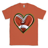 Copper football heart Classic Tee - texasbilliewilder