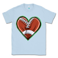 Dusty Blue football heart Classic Tee - texasbilliewilder