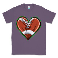 Lavender football heart Classic Tee - texasbilliewilder