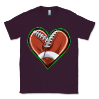 Plum football heart Classic Tee - texasbilliewilder