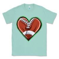 Seafoam football heart Classic Tee - texasbilliewilder