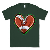 Sports Green football heart Classic Tee - texasbilliewilder