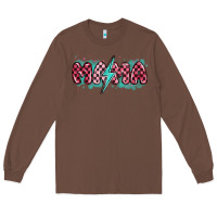 Chestnut lightning bolt mama Long Sleeve Tee - MaliasSmallBusiness