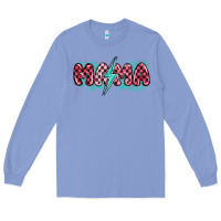 Colony Blue lightning bolt mama Long Sleeve Tee - MaliasSmallBusiness