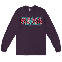 Plum lightning bolt mama Long Sleeve Tee - MaliasSmallBusiness