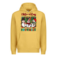Antique Gold chillin with my snowies Premium Hoodie - BarkalooDesign