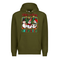 Army Green chillin with my snowies Premium Hoodie - BarkalooDesign