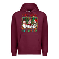 Burgundy chillin with my snowies Premium Hoodie - BarkalooDesign