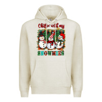 Oatmeal Heather chillin with my snowies Premium Hoodie - BarkalooDesign