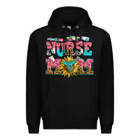 Black nurse mom Premium Hoodie - AdoDesignShop
