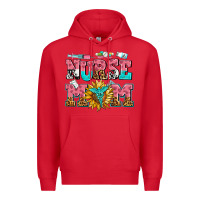 Red nurse mom Premium Hoodie - AdoDesignShop