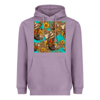 Lavender western boots and hat seamless pattern Heavyweight Hoodie - HRA Design Shop