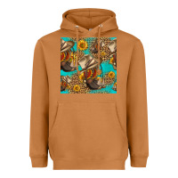 Meerkat western boots and hat seamless pattern Heavyweight Hoodie - HRA Design Shop