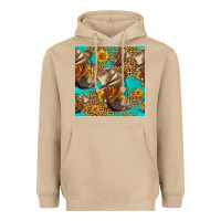 Mushroom western boots and hat seamless pattern Heavyweight Hoodie - HRA Design Shop