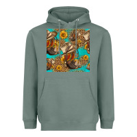 Sage western boots and hat seamless pattern Heavyweight Hoodie - HRA Design Shop