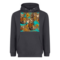 Smoke western boots and hat seamless pattern Heavyweight Hoodie - HRA Design Shop