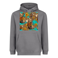 Storm western boots and hat seamless pattern Heavyweight Hoodie - HRA Design Shop