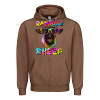 Chestnut rainbow sheep suffolk sheep Zipper Hoodie - RanaPortraitStore