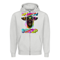 Dove Grey rainbow sheep suffolk sheep Zipper Hoodie - RanaPortraitStore
