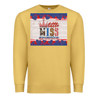 Antique Gold 4th of july little miss America Premium Sweatshirt - HRA Design Shop