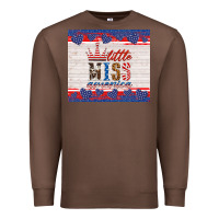 Chestnut 4th of july little miss America Premium Sweatshirt - HRA Design Shop
