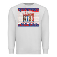 Dove Grey 4th of july little miss America Premium Sweatshirt - HRA Design Shop