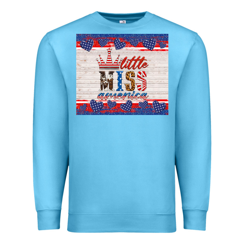 4th Of July Little Miss America Premium Sweatshirt by HRA Design Shop | Teevron