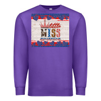Purple 4th of july little miss America Premium Sweatshirt - HRA Design Shop