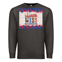 Smoke 4th of july little miss America Premium Sweatshirt - HRA Design Shop