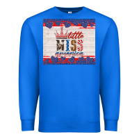 True Royal 4th of july little miss America Premium Sweatshirt - HRA Design Shop