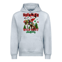 Heather Grey dreaming of a wild west christmas cowboy santa Urban Hoodie - MaliasSmallBusiness