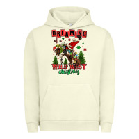 Pigment Pistachio dreaming of a wild west christmas cowboy santa Urban Hoodie - MaliasSmallBusiness