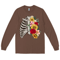 Chestnut floral ribcage Long Sleeve Tee - MaliasSmallBusiness