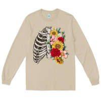 Mushroom floral ribcage Long Sleeve Tee - MaliasSmallBusiness