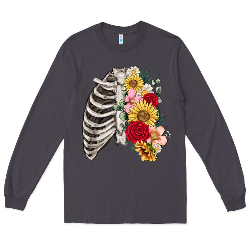 Floral Ribcage Long Sleeve Tee by MaliasSmallBusiness | Teevron